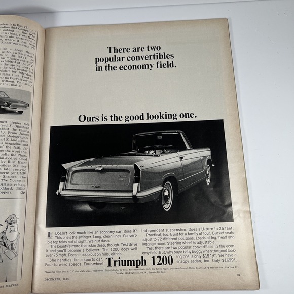 Car and Driver Magazine December 1963 '64 Buick Riviera (4) PreOwned - Picture 7 of 9